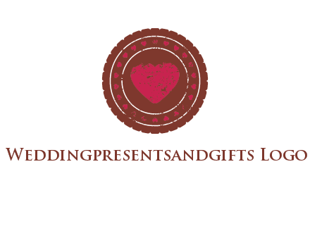 heart inside emblem logo