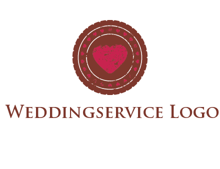 heart inside emblem logo