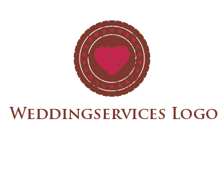 heart inside emblem logo