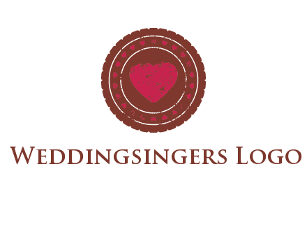 heart inside emblem logo