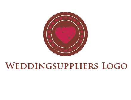 heart inside emblem logo