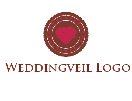 heart inside emblem logo