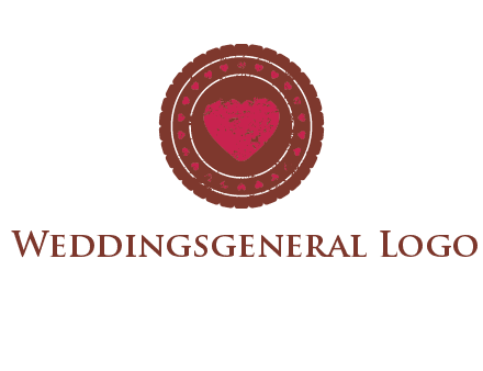 heart inside emblem logo