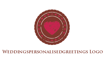 heart inside emblem logo