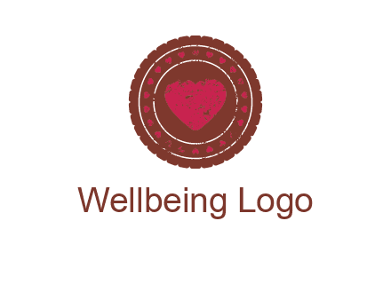 heart inside emblem logo