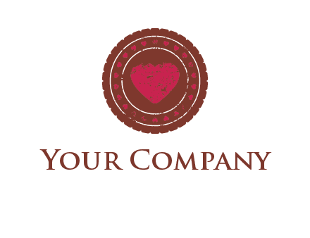 heart inside emblem logo