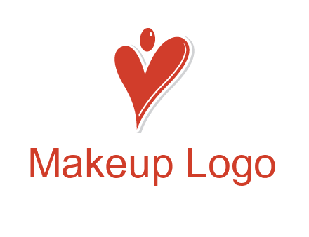 heart forming abstract person logo