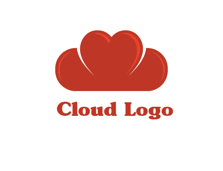 heart shaped cloud logo
