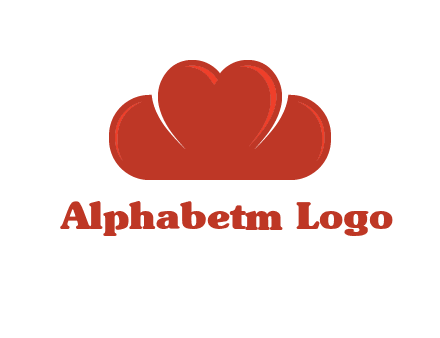 heart shaped cloud logo