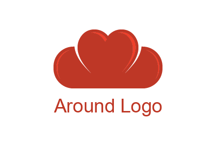 heart shaped cloud logo