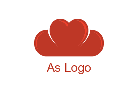 heart shaped cloud logo