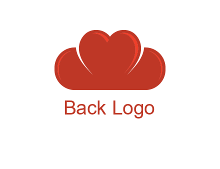 heart shaped cloud logo
