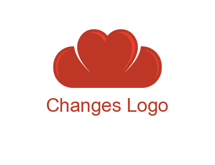 heart shaped cloud logo