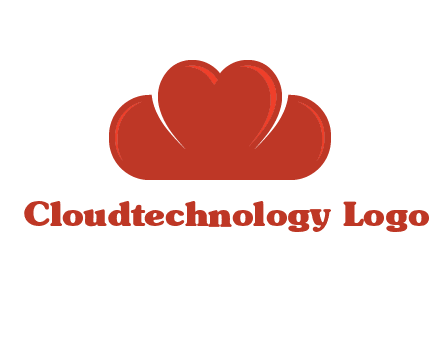 heart shaped cloud logo