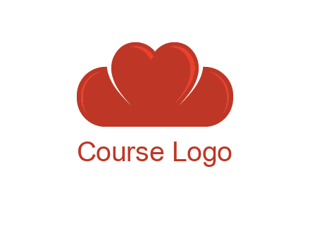 heart shaped cloud logo