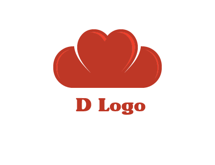 heart shaped cloud logo