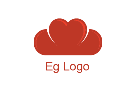 heart shaped cloud logo