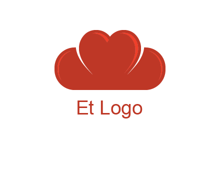 heart shaped cloud logo