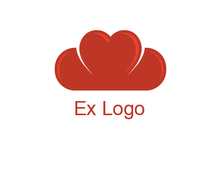 heart shaped cloud logo