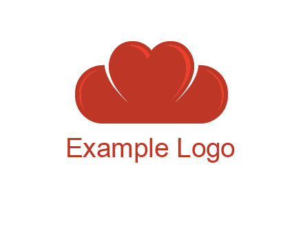 heart shaped cloud logo