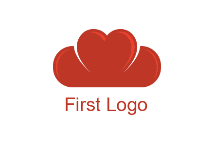 heart shaped cloud logo