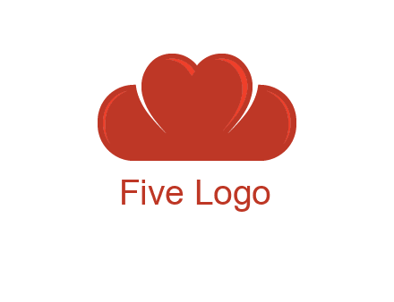 heart shaped cloud logo