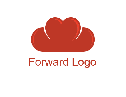 heart shaped cloud logo