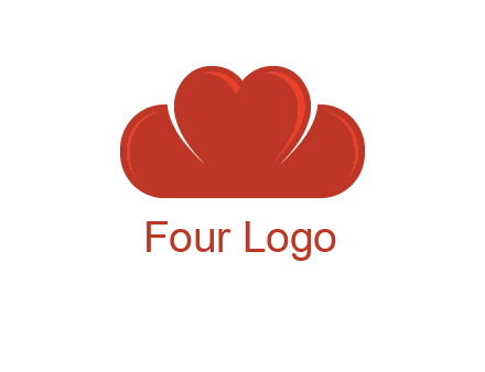 heart shaped cloud logo