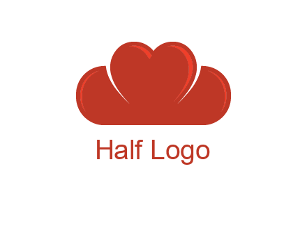 heart shaped cloud logo