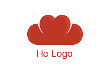 heart shaped cloud logo