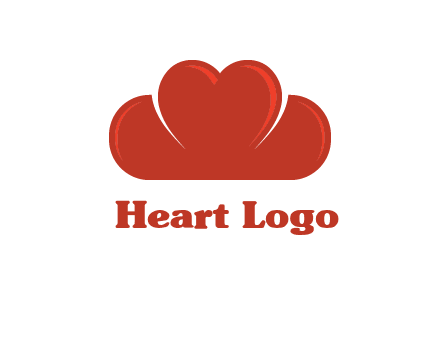 heart shaped cloud logo