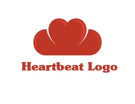 heart shaped cloud logo
