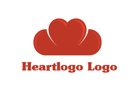 heart shaped cloud logo