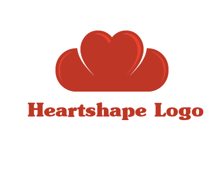 heart shaped cloud logo
