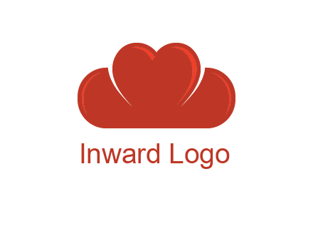 heart shaped cloud logo