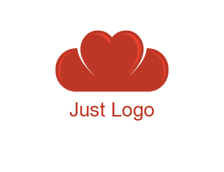 heart shaped cloud logo