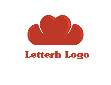 heart shaped cloud logo
