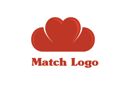 heart shaped cloud logo