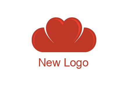 heart shaped cloud logo