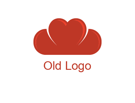 heart shaped cloud logo