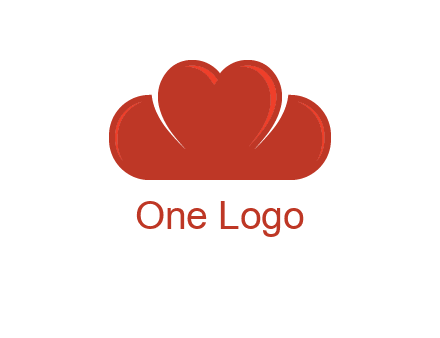 heart shaped cloud logo