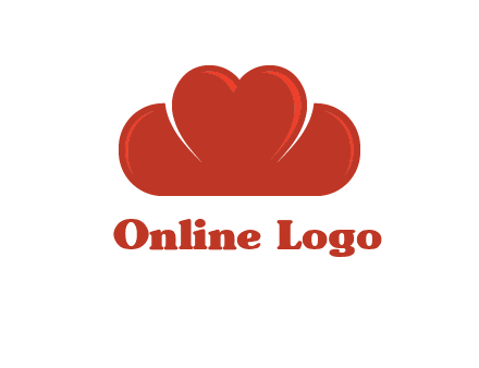 heart shaped cloud logo