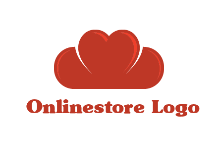 heart shaped cloud logo
