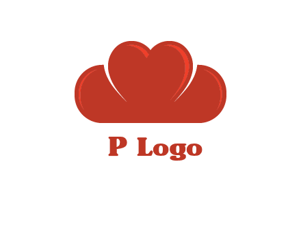 heart shaped cloud logo