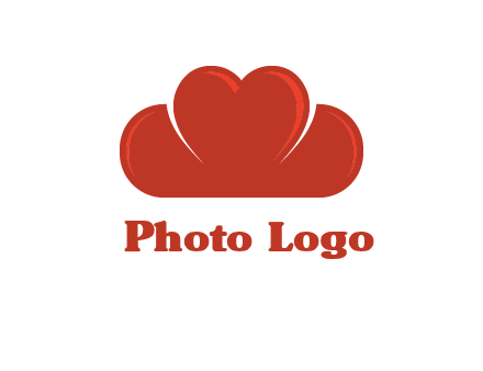heart shaped cloud logo