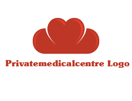 heart shaped cloud logo