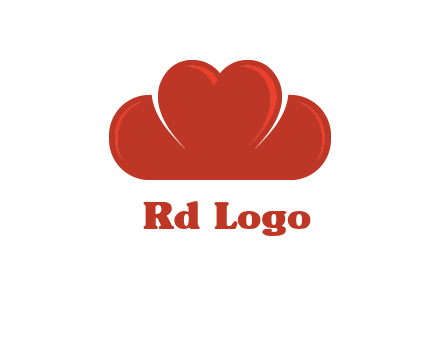 heart shaped cloud logo