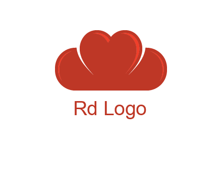 heart shaped cloud logo