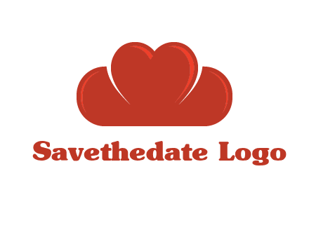 heart shaped cloud logo