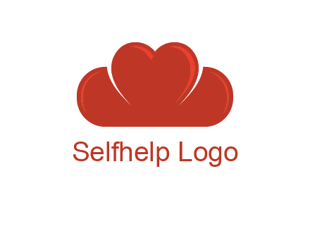 heart shaped cloud logo